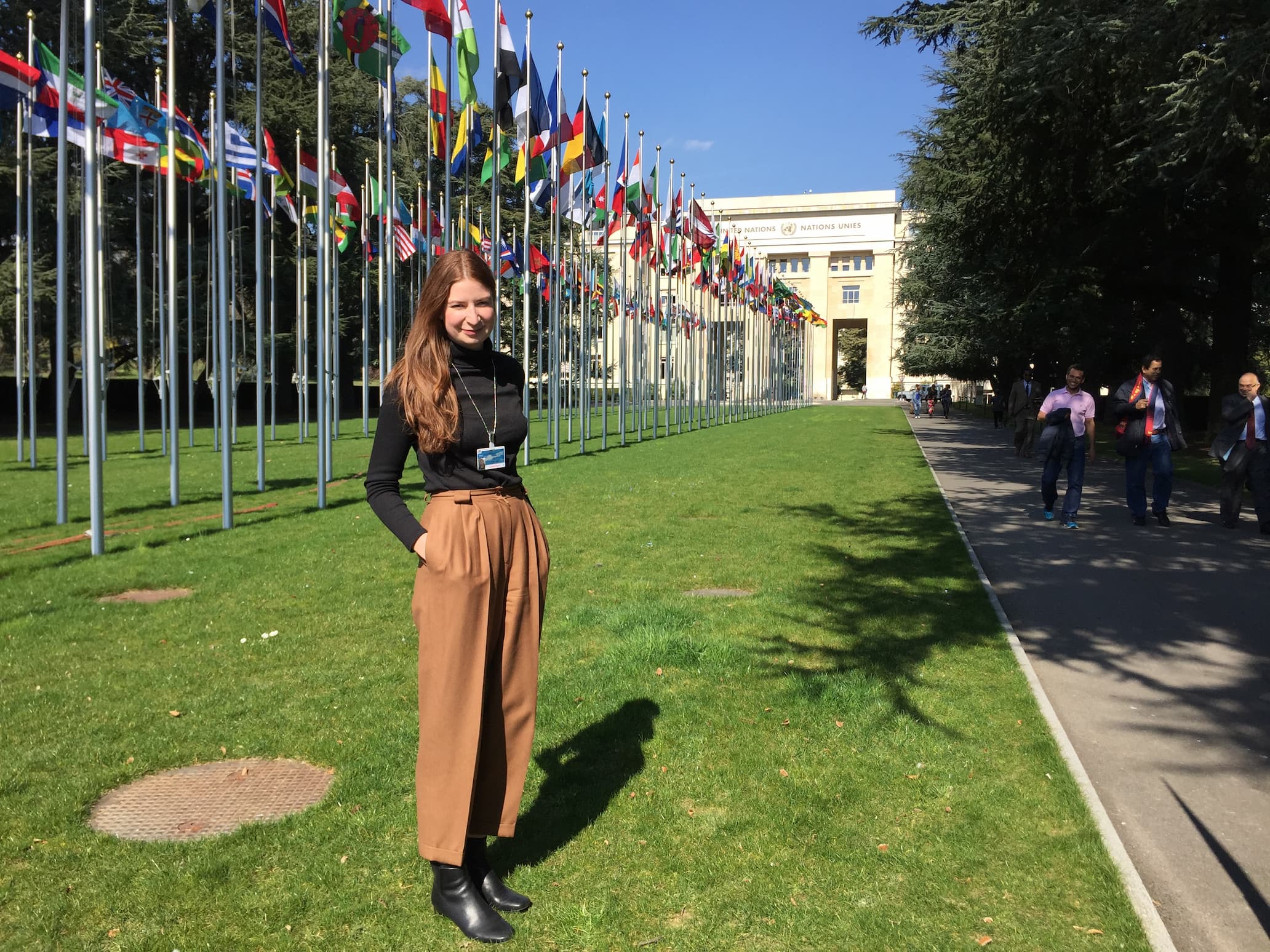 During 12 Catherine Craven spent a month at the United Nations Office at Geneva (UNOG) for the 34th UN Human Rights Council session. Credit: Catherine Craven