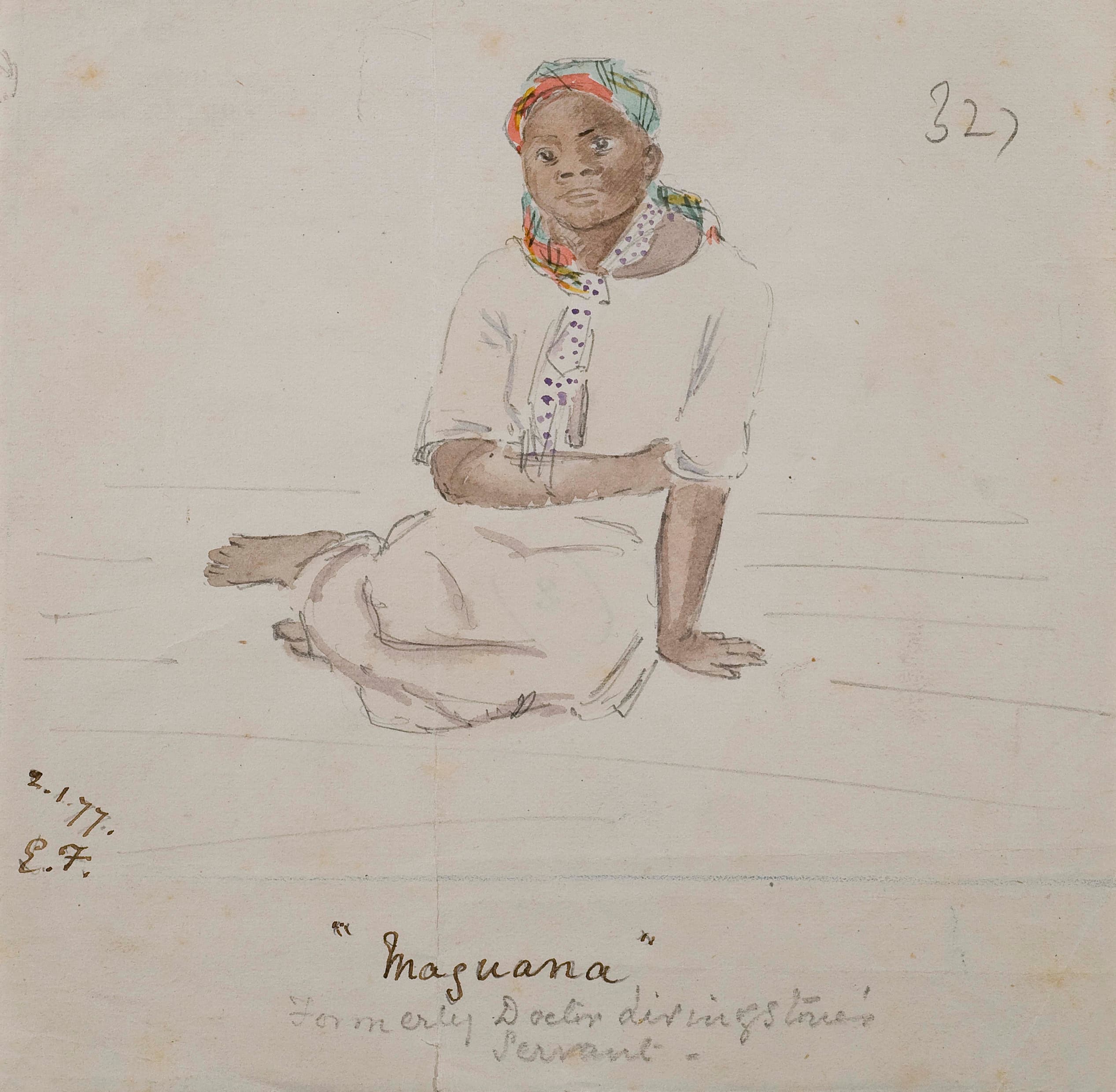 Maguana - formerly Dr. Livingstone's servant by Lilly Frere, 1877.
