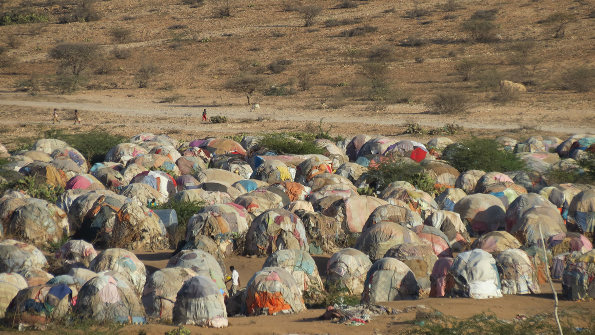 Shelters are made of cloth, plastic and anything else residents can find, Camp A, Hargeisa. Image byy Laura Hammond